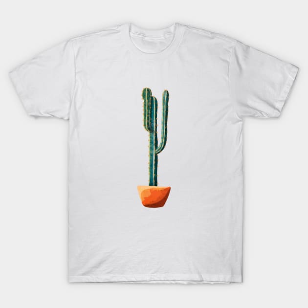 Cute Cactus Art T-Shirt by SunMoon Digital Art